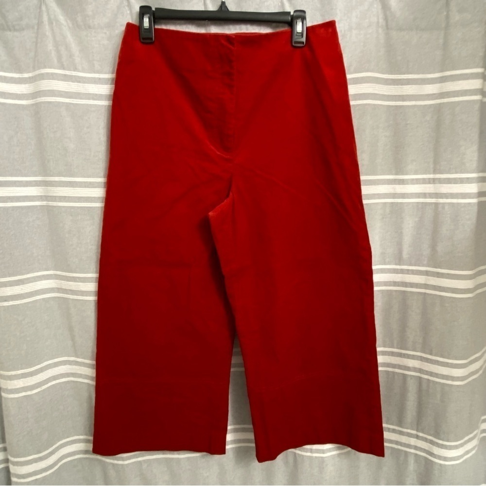 GIANNI BINI / Maureen Red Spice Corduroy High Rise Crop Pants Size 10 - Picture 3 of 10